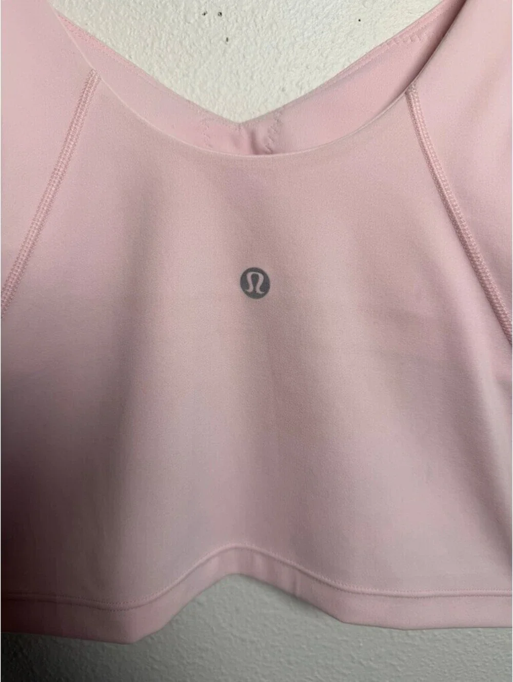 Lululemon Align Tank Top Size 8 Blush Pink Built In Bra Cropped Yoga